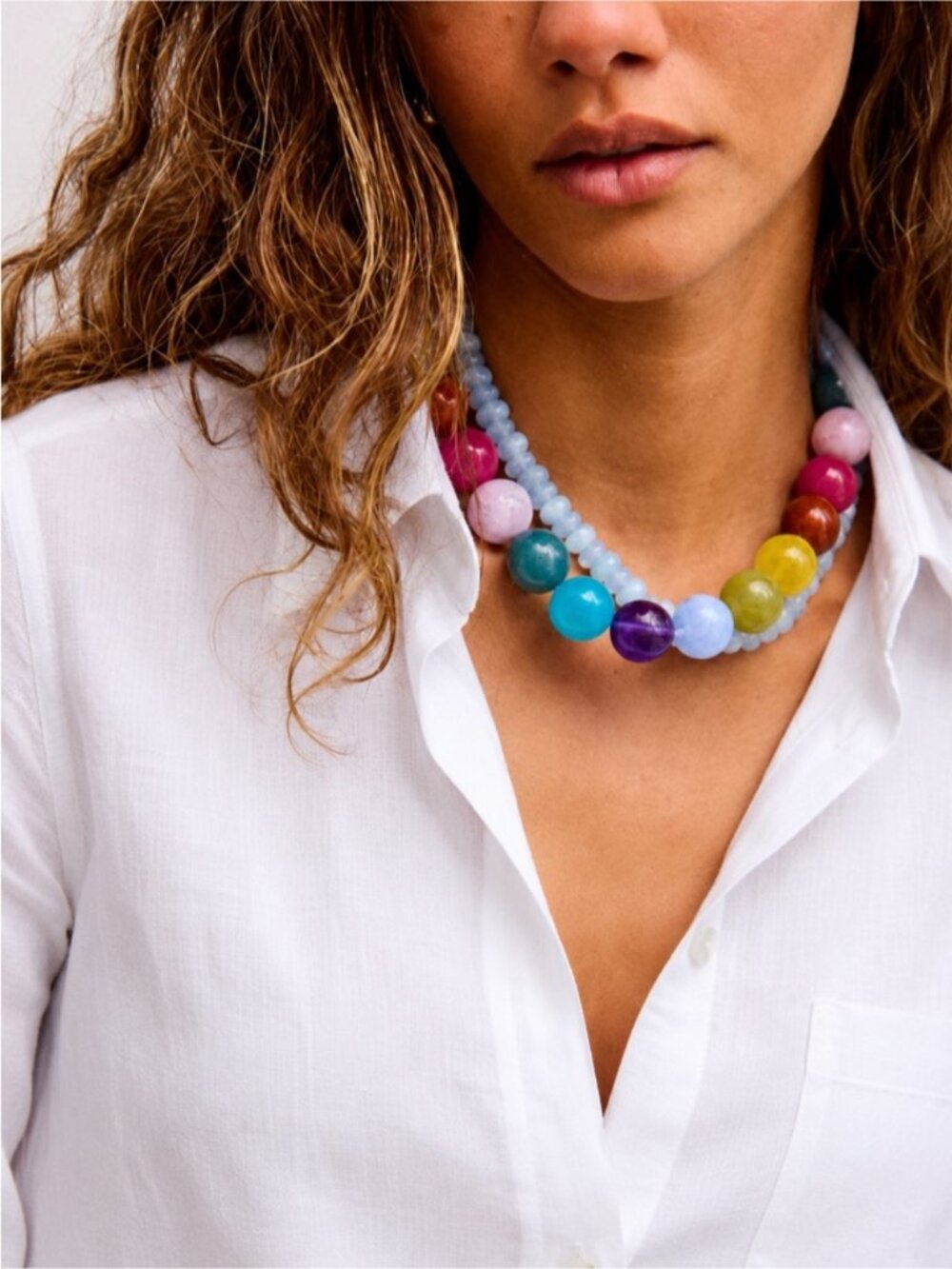 New! Colorful Beaded Dopamine Necklace NWOT